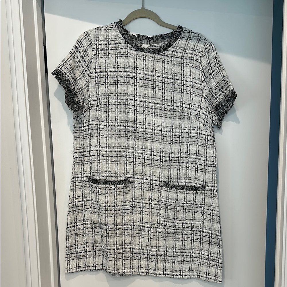 ASOS Chic Black and White Tweed Dress